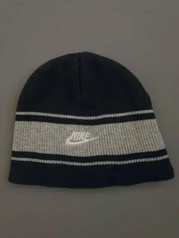 미사용품 00s NIKE 실버 택 코튼 리브 니트 캡 비니