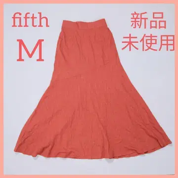 [ fifth ] 미사용 새상품 fifth 린넨 개더 롱 머메이드 스커트