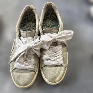 PUMA 스웨이드 스니커즈 그레이 24cm