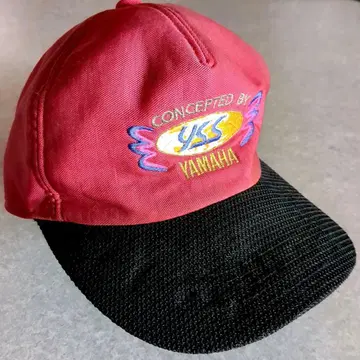 쇼와 레트로 YAMAHA 캡 빨간색 블랙