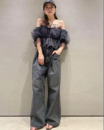 다크 그레이 스트레이트 데님 빅 사이즈