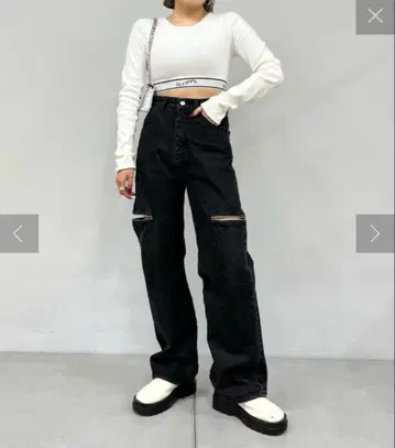 후즈후 갤러리 데님 팬츠 척