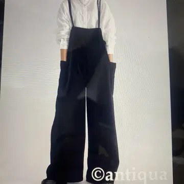 antiqua 블랙 살로펫 팬츠 오버롤