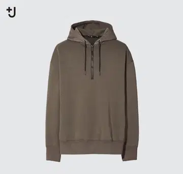 UNIQLO +J 드라이 맨투맨 하프 지퍼 후드티 M 올리브