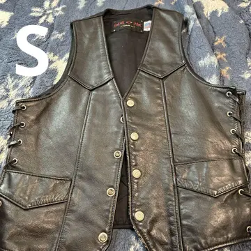 schott 가죽 베스트 사이즈 S