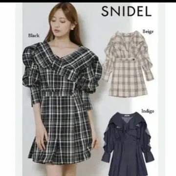 snidel 프릴 트렌치 미니 원피스