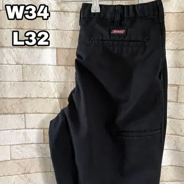 디키즈 워크 팬츠 자수 블랙 34 x 32