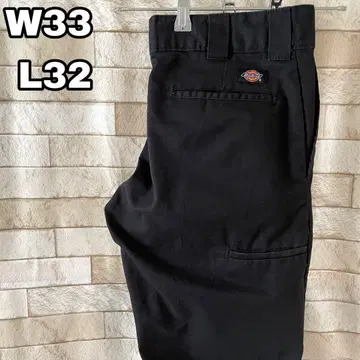디키즈 워크 팬츠 슬림 자수 블랙 33 x 32