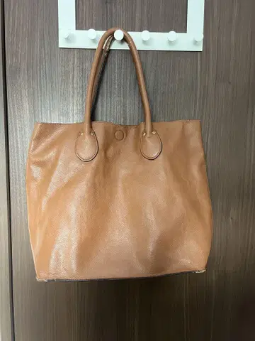 가죽 토트백 브라운