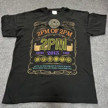 2PM 2015 Arena Tour 티셔츠 L 사이즈 블랙