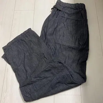 포스트 오버올즈 EZ DND 블랙 데님 팬츠 사이즈 L
