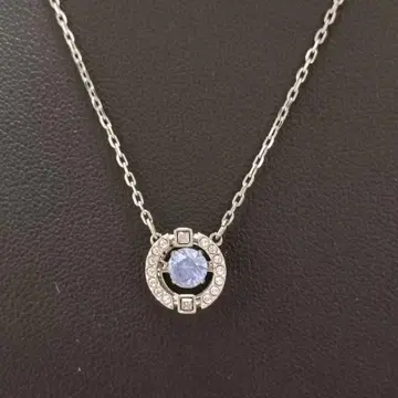 SWAROVSKI 스와로브스키 목걸이 실버 흔들리는 블루스톤