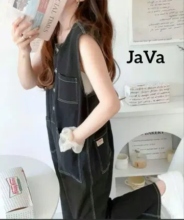 JAVA 자바 별주 클래식 엘프 2way 데님 살로펫 오버롤