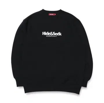 HIDEANDSEEK 하이드앤시크 맨투맨 블랙
