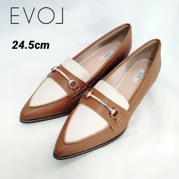 새상품 [ Evol ] 이볼 바이컬러 포인티드 로퍼 24.5cm
