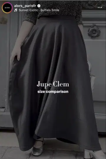 애로우 aLORS paris Jupe Clem 렘 그레이 사이즈 1