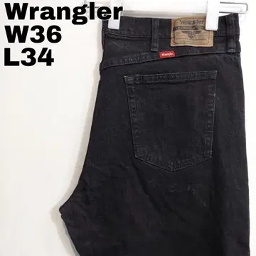 Wrangler 랭글러 W36 블랙 데님 하의 블랙 13405