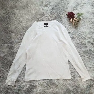 BEAMS 빔즈 ( L ) 긴팔 와플 티셔츠 둥근넥 면 100% 일본제