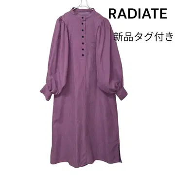 [택 포함 새상품] RADIATE 퍼플 롱 원피스 포원 소매 사이즈 38