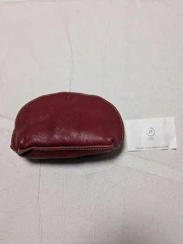 PORCO ROSSO 포르코 로쏘 가죽 라운드 파우치 레드
