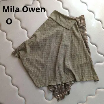 Mila Owen 체크 무늬 롱 스커트 O