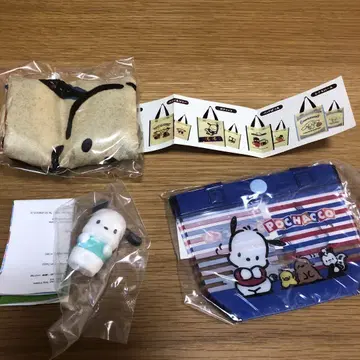 산리오 포차코 캡슐 토이 종이 봉투 미니 백 수영장 백 3세트