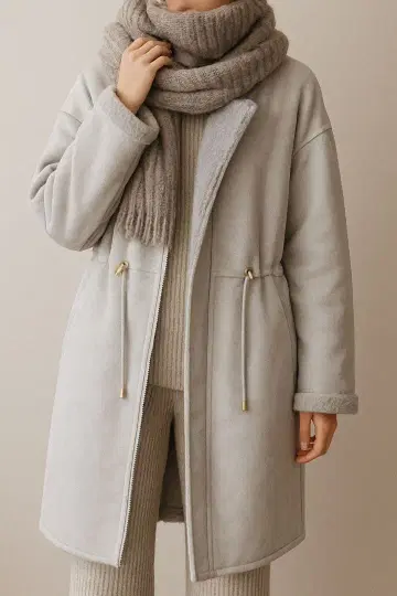 새상품급 스웨이드 느낌 롱 코트 사이즈 F