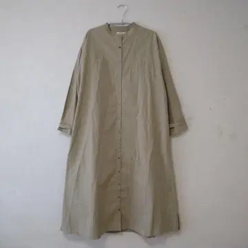 시삼 공방 시삼 페어 트레이드 노카라 셔츠 원피스