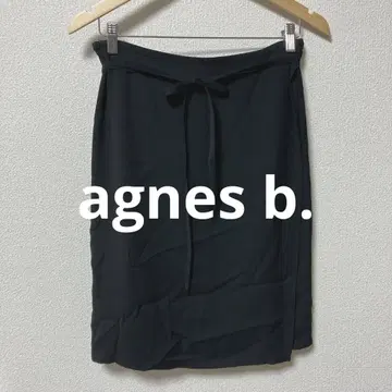 에네스베 랩스커트 랩 스커트 무릎 기장 블랙