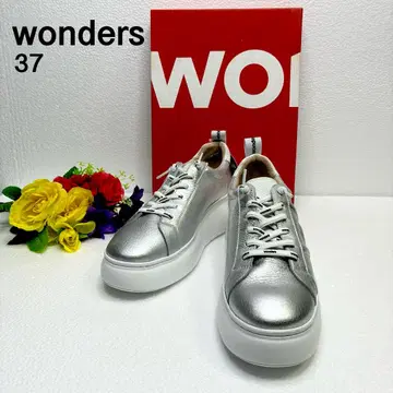 [ 미사용품 ] 원더스 통굽 스니커즈 실버 23.5cm wonders