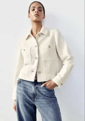 [ 미사용 완판템 ] ZARA 아이보리 자켓 S