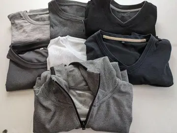 남성용 M 사이즈 모노톤 상의 7매 세트 UNIQLO 외