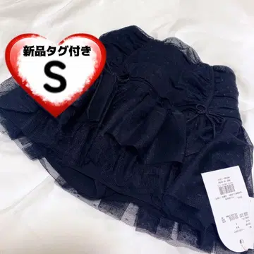 새상품 택 포함 다리치 도트 튤 리본 미니 스커트 S 사이즈 미니 스커트
