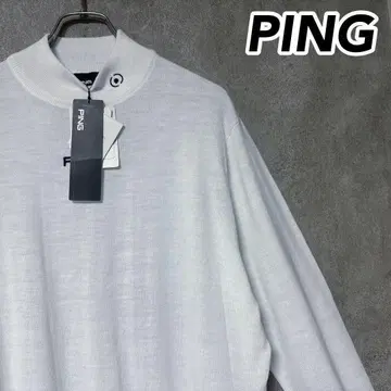 [ 미사용 ] PING 핑 로고 모크넥 니트 긴팔 골프 의류