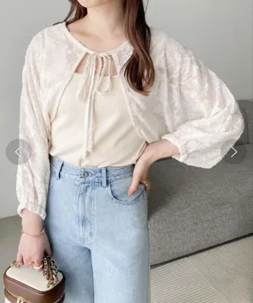 Heather 자카드 볼레로 이너 포함