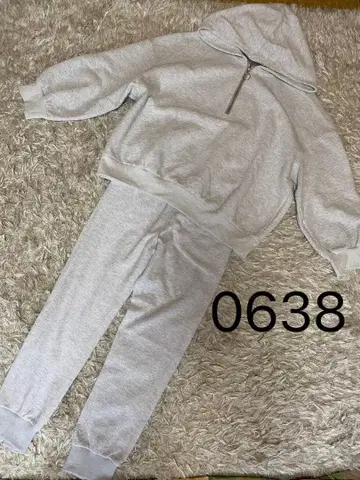 0638 mayo x AMELY 와플 하프 지퍼 셋업