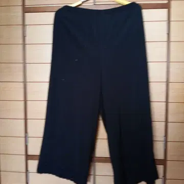이타리야! 블랙 레이스 밑단 와이드 팬츠