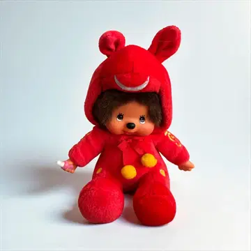 레어 새상품급 로디 x 몬치치 콜라보 레드 Rody&Monchhichi
