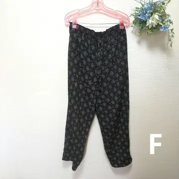 블랙 꽃무늬 이지 팬츠 F 사이즈 경량