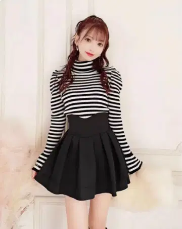 !! 슬림 레그가 되는 스커트 이너 팬츠 포함 M 미셸 마카롱