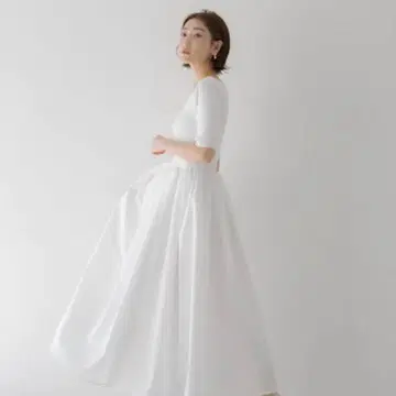 택 포함 새상품 regleam 리글림 리브 니트 절개 반팔 맥시 원피스