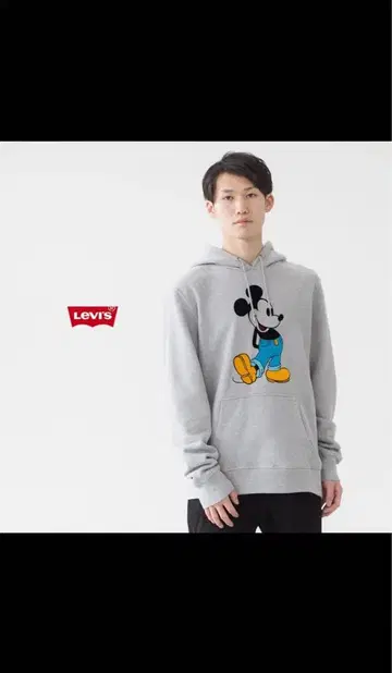 Levi's 미키마우스 후드티 그레이 S