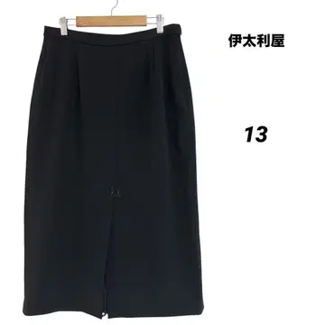 새상품급/이타리야/롱 타이트 스커트/슬릿 레이스/비쥬 장식/블랙/13