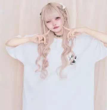 고양이 귀여운 T셔츠 화이트