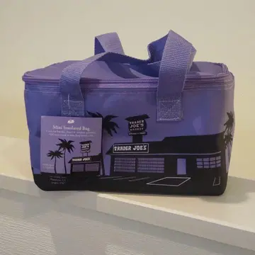 미사용 새상품 미니 보냉백 Trader Joe's 퍼플&핑크 세트