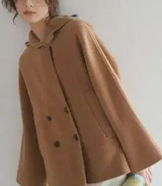suadeo 울 리버 후디 숏코트