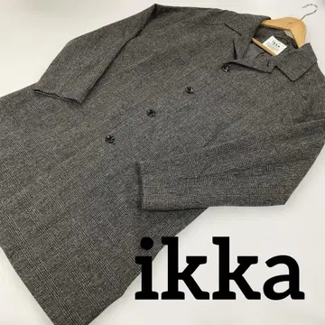 [ ikka ] 남성용 코트 글렌체크 L #2346