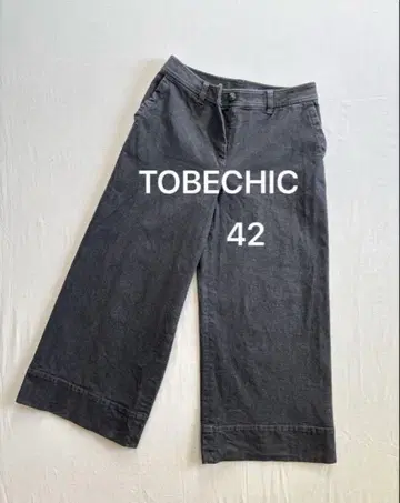 [ TOBECHIC ] 와이드 팬츠 착용감 탁월! 다크 그레이 42
