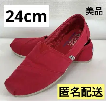 [새상품급] BOBS 슬립온 24cm 빨간색 skechers 스케쳐스