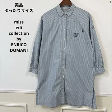 새상품급 ENRICO DOMANI 스트라이프 셔츠 원피스 루즈한 사이즈